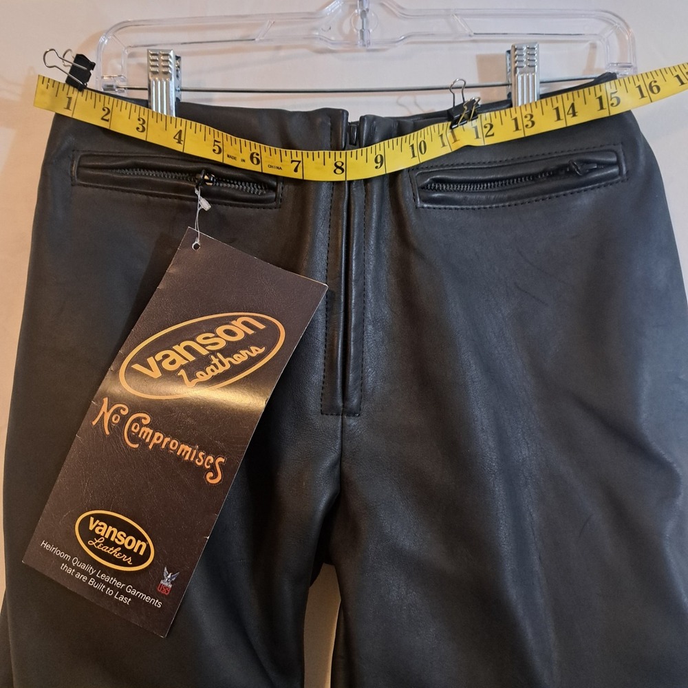 Harley Davidson x Vanson Black Leather Pants Moto Trouser Womens Size 6 $895 NWT - Picture 11 of 14